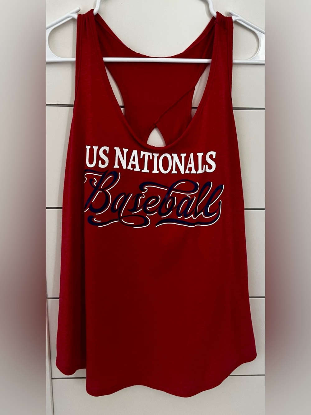 US Nationals Baseball Red Graphic Tank Top
